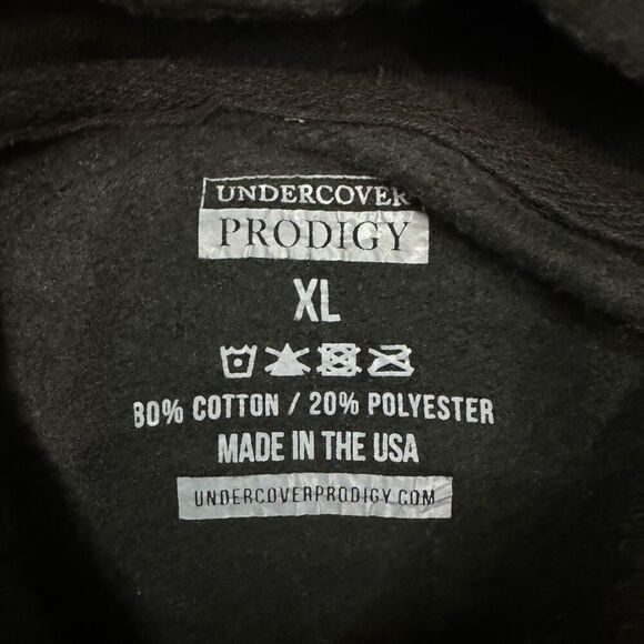 Undercover Prodigy Men's XL Robot Machine Head Graphic Hoodie Sweatshirt Black - Picture 3 of 4